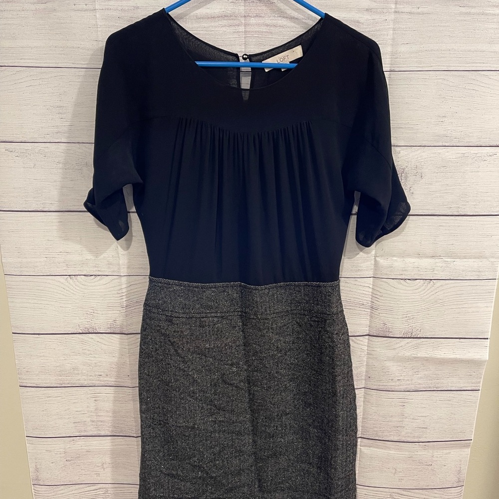 Loft Size 2 Wool Blend Work Dress